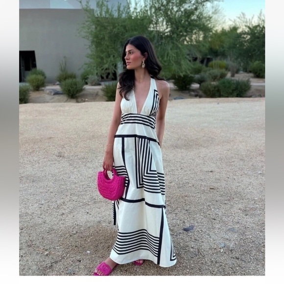 Zara Black and White Backless Dress Small NWT GORGEOUS - Picture 9 of 13